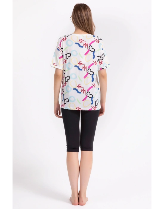 Rolypoly Be You Always Krem Kadın Kapri Tayt Takım