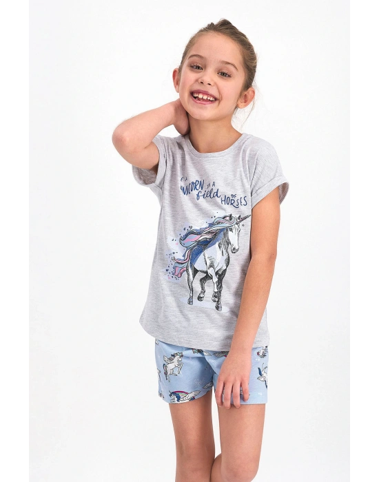 Rolypoly Unicorn Karmelanj Kız Çocuk Şort Takım