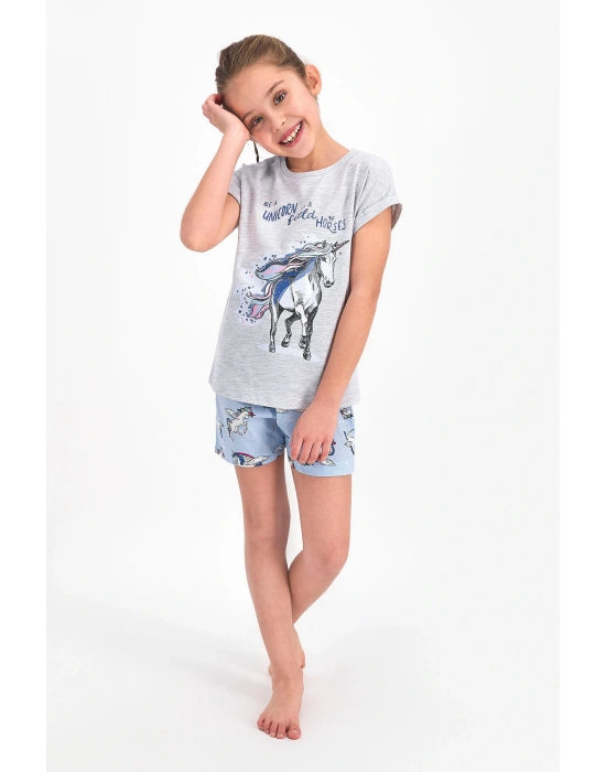 Rolypoly Unicorn Karmelanj Kız Çocuk Şort Takım