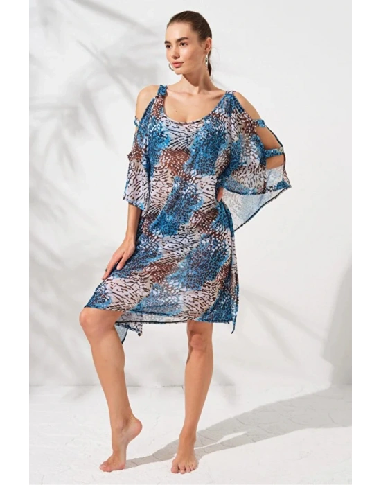 Ocean Kollu Bant Detaylı Tunik Pareo DLX-231802