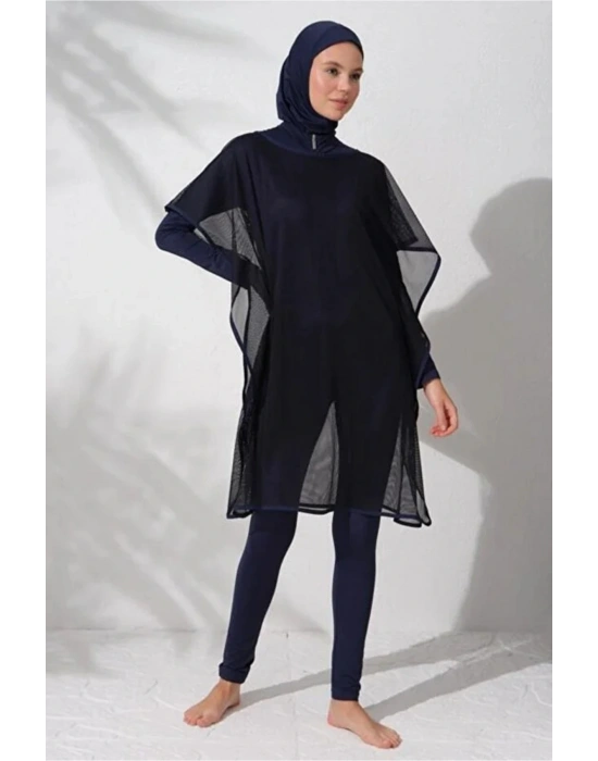 Fileli Tesettür Tulum Mayo DLX-231919