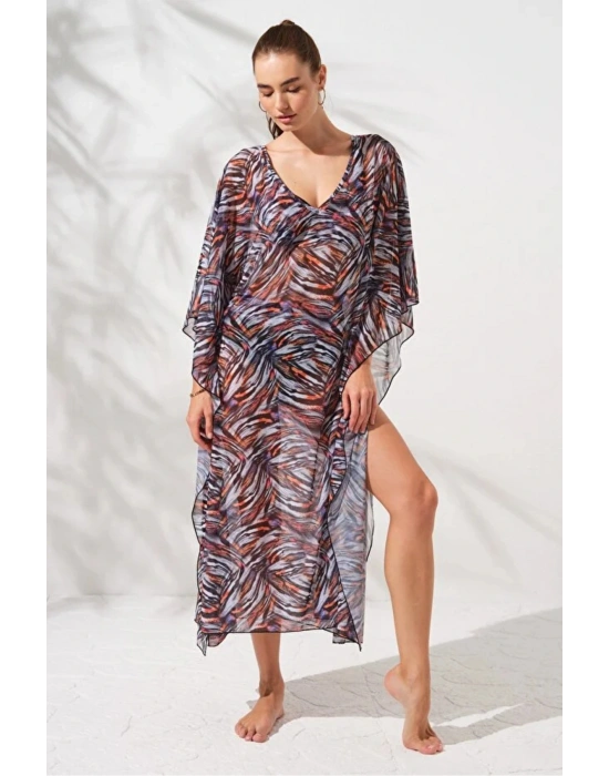 V Yaka Elbise Pareo DLX-231803