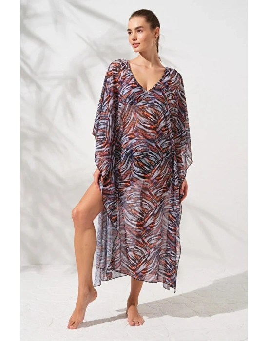 V Yaka Elbise Pareo DLX-231803