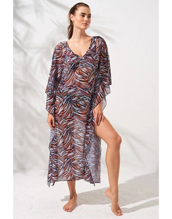 V Yaka Elbise Pareo DLX-231803