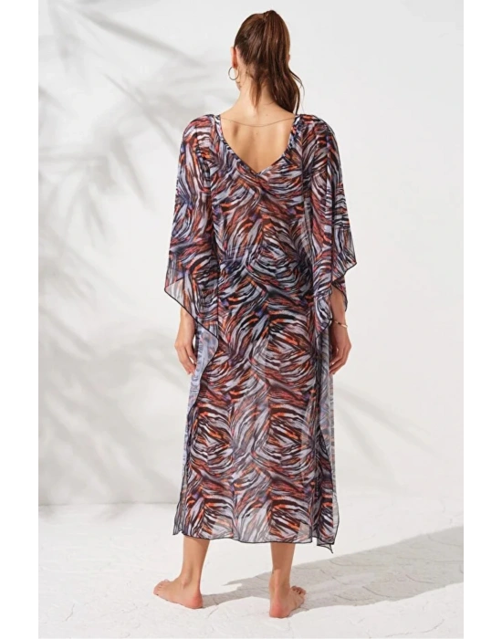 V Yaka Elbise Pareo DLX-231803