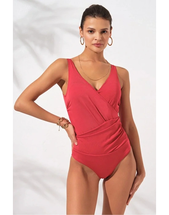 Cannes Kalın Askılı Korseli Kruvaze Mayo DLX-231127