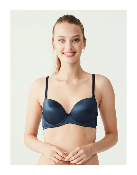 - Kadın Lacivert Kulaksız Içi Dolu Sütyen 66141