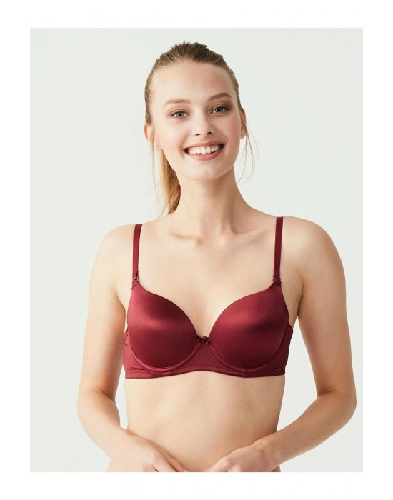 - Kadın Bordo Içi Boş Kulaklı Sütyen 66140