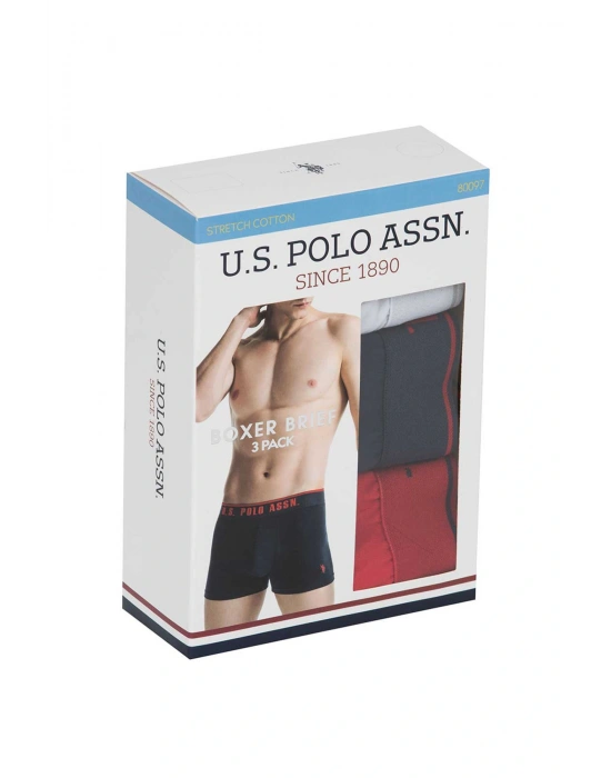 Erkek Beyaz 3 Lü Boxer