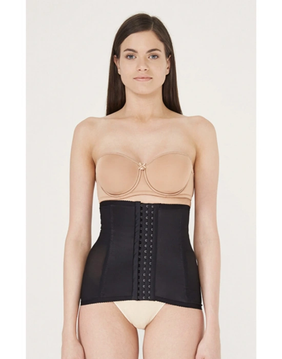 Kadın Siyah Tül Detaylı Agraflı Bel Korsesi 2109-S10