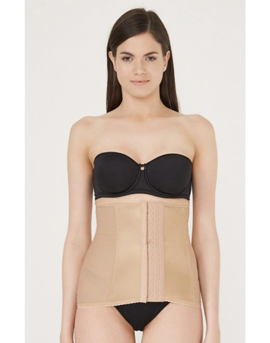 Kadın Siyah Tül Detaylı Agraflı Bel Korsesi 2109-S10