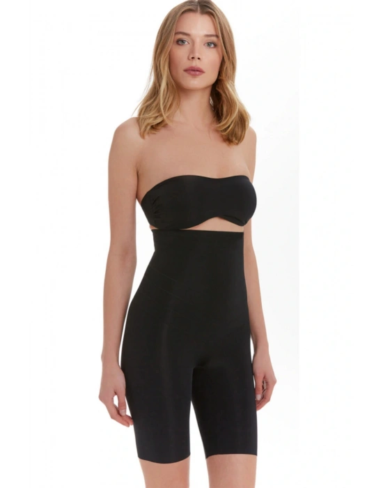 Kadın Uzun Paçalı Korse Ekstra Güçlü Inceltme Siyah 2107