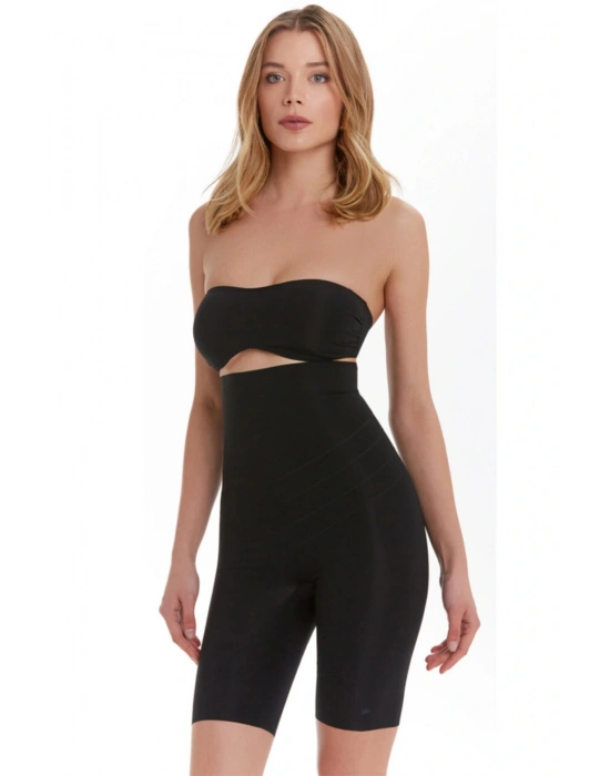 Kadın Uzun Paçalı Korse Ekstra Güçlü Inceltme Siyah 2107