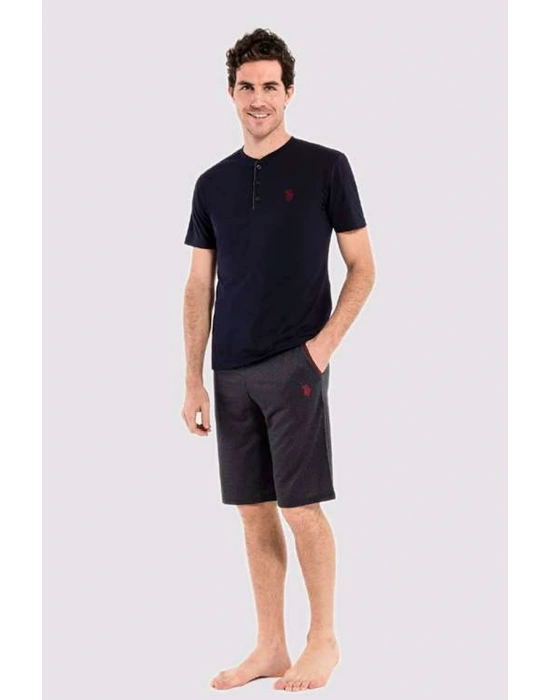 U.s Polo Assn. 12005 Erkek 3Lü Pijama Takım -Lacivert