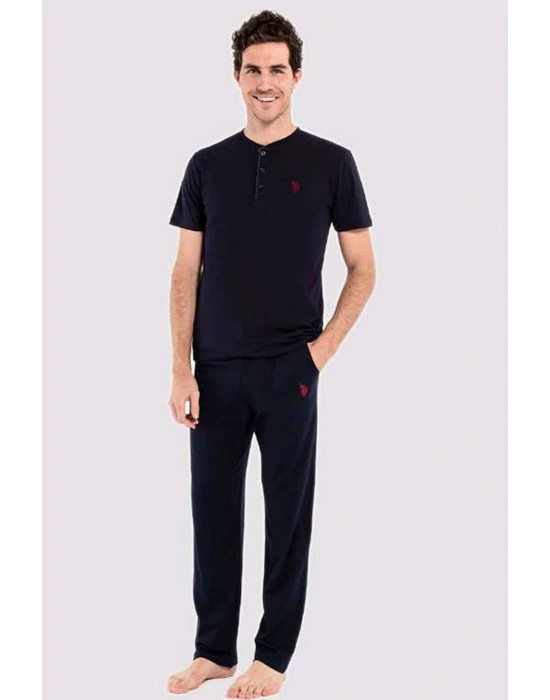 U.s Polo Assn. 12005 Erkek 3Lü Pijama Takım -Lacivert