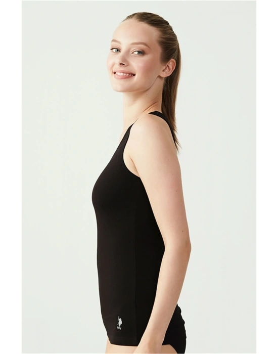 U.s Polo Assn. 66005 Kadın Kalın Askılı Atlet-siyah