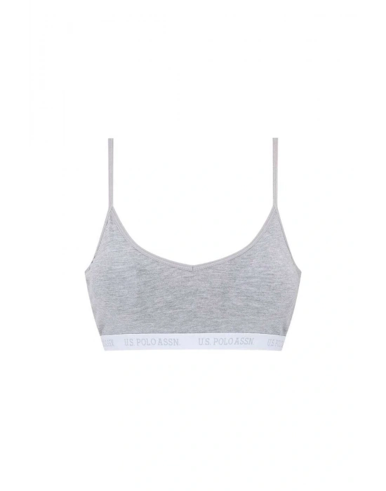 U.S. Polo Assn. Kadın Gri Melanj Cup Lu Büstiyer