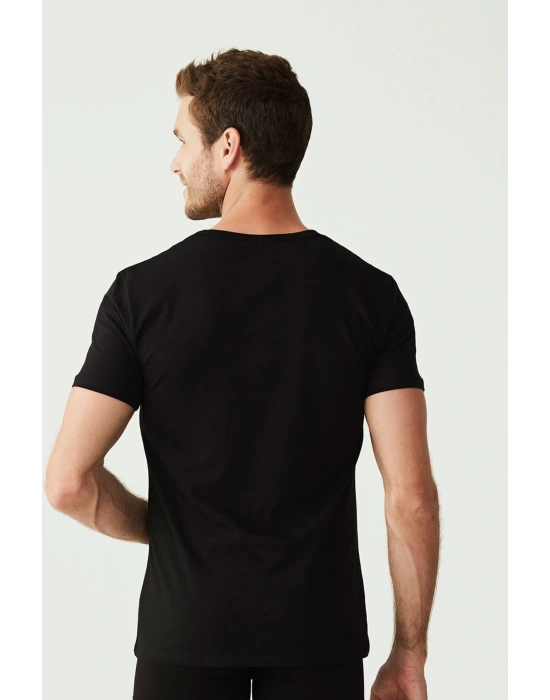 Erkek Siyah 2 Li T-shirt 80199