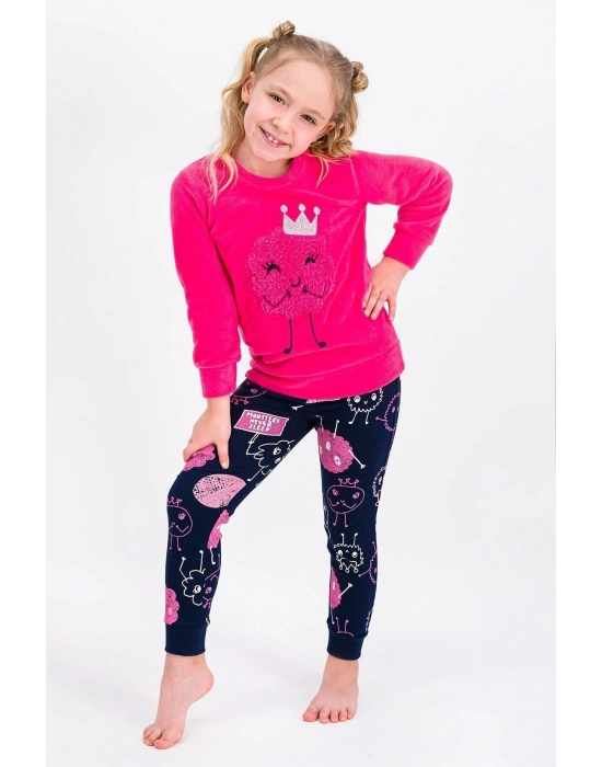 Rolypoly Rp1955-2 Monsters Queen Kız Çocuk Polar Pijama Takımı