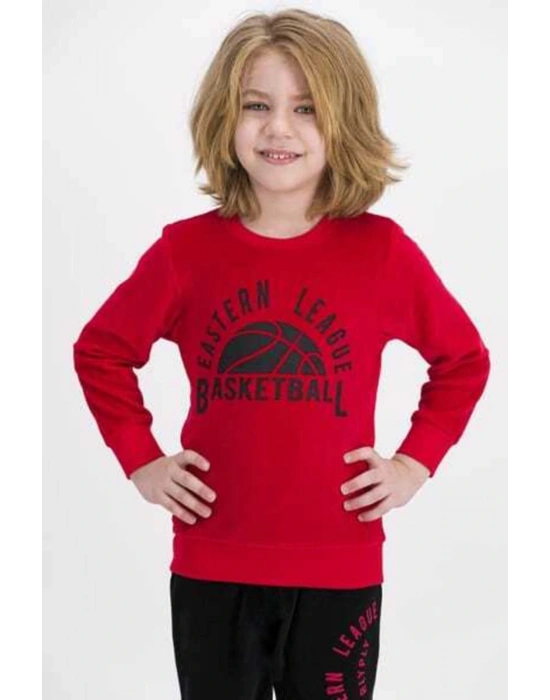 Rolypoly Basketball Kırmızı Erkek Çocuk Eşofman Takımı Rp1898-c