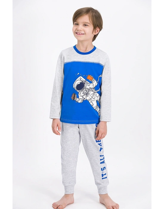 Erkek Çocuk Karmelanj Astronot Pijama Takımı