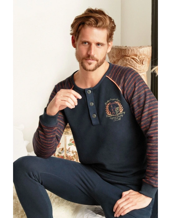 Erkek Oranj Pijama Takımı