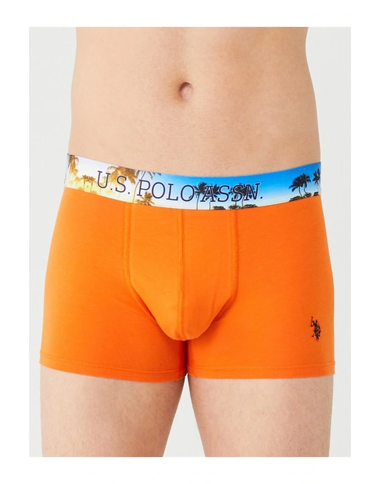 Erkek Saks - Antrasit Melanj - Turuncu 3 Lü Boxer