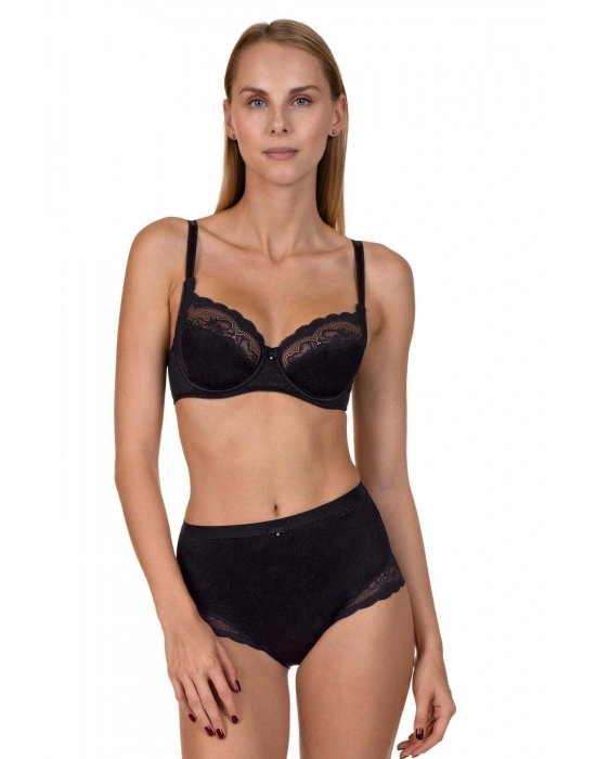 Evelyn Balenli Toparlayıcı Sütyen Siyah