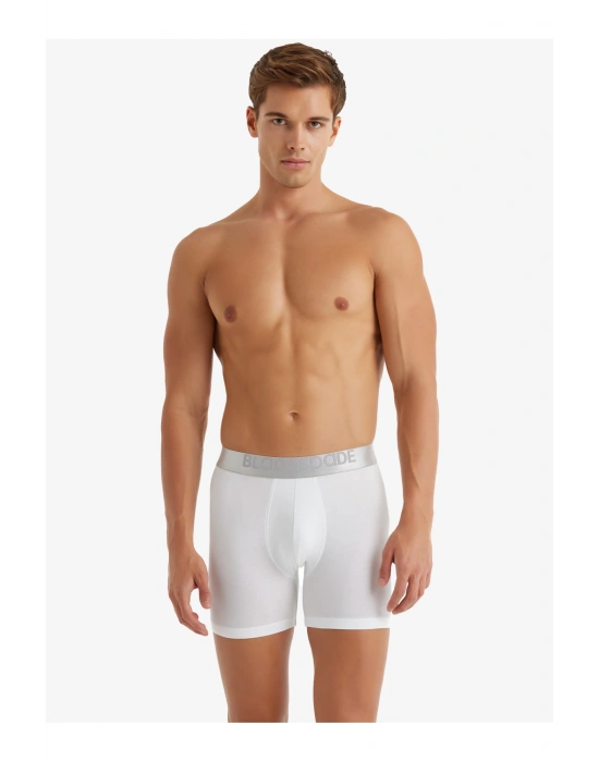 Erkek Modal Elastan Boxer Silver 9303 - Beyaz