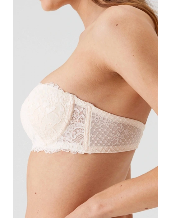 Kadın Inci 4032 Balenli Destekli Straplez Sütyen Takım