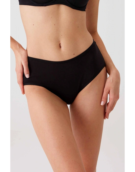 Kadın 3lü Ekonomik Paket Siyah-beyaz-ten 2033 Maxi Cut Pamuklu Basic Külot