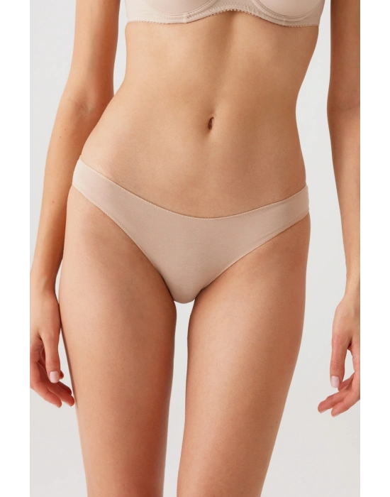 Kadın 5li Ekonomik Paket Beyaz 2050 No Show Pamuklu Basic Bikini Slip