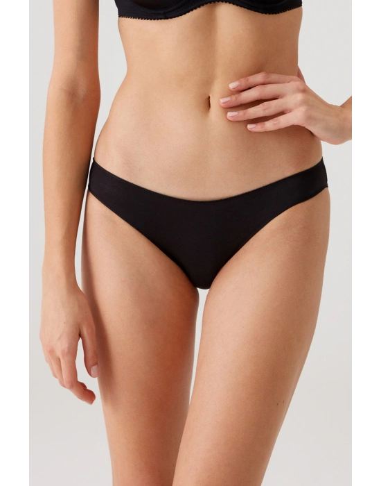 Kadın 5li Ekonomik Paket Beyaz 2050 No Show Pamuklu Basic Bikini Slip