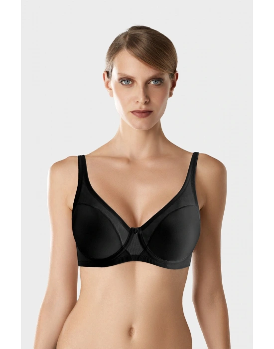 Kadın Siyah 7021 Balenli Toparlayıcı Minimizer Sütyen
