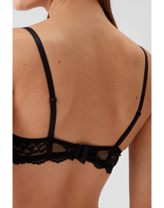 Kadın Siyah 4560 Balenli Desteksiz Sütyen Takım