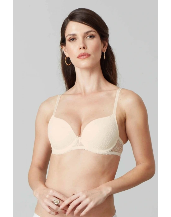 Kadın Inci 6221 Lyon Balenli Double Push Up Ekstra Dolgulu Dantelli Tak-çıkar Askılı Sütyen