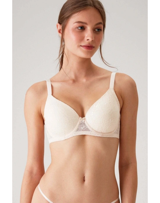 Kadın Inci 6224 Balenli Desteksiz Toparlayıcı Dantelli Kalın Askılı Minimizer Sütyen