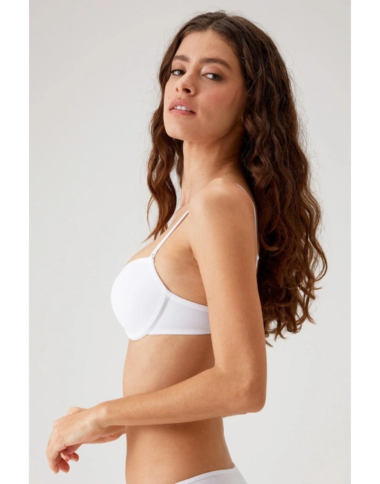 Kadın Beyaz 6010 Balenli Desteksiz Micro Sütyen