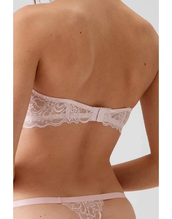 Kadın Pudra 4736 Desteksiz Straplez Sütyen Takım