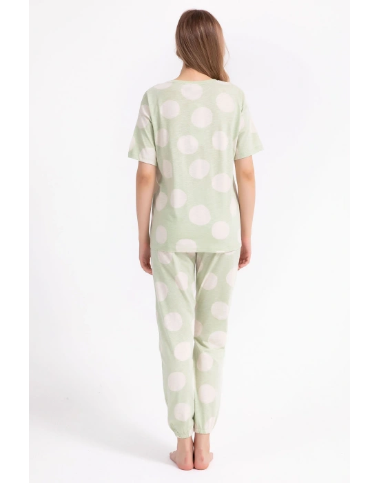 Rolypoly Kız Çocuk Yeşil Kısa Kol Pijama Takım