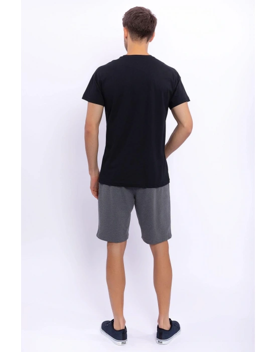 2044 Strong Siyah Erkek Bermuda Takım