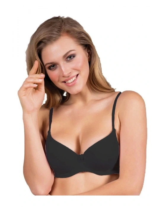 Anıl 3150 Kadın Ten Balenli Mikro Günlük Destekli Dolgulu Push-up Basic Sütyen