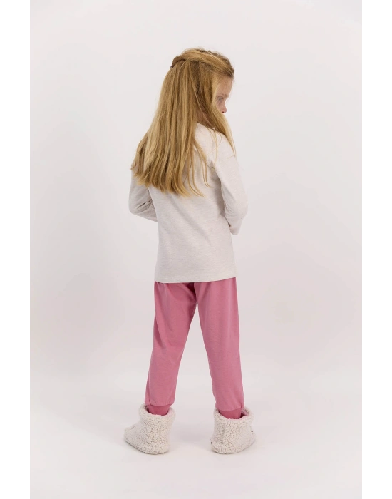 Frozen Lisanslı Follow Your Heart Kremmelanj Kız Çocuk Pijama Takımı