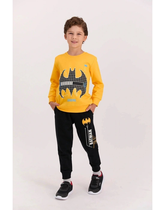 Lisanslı Sarı Erkek Çocuk Eşofman Takımı