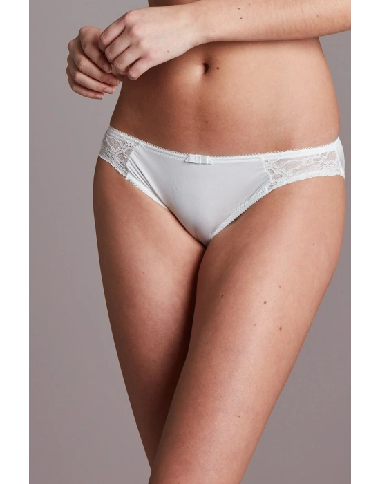 Kadın Ekru Yanlar Dantel Detaylı Külot 22-136