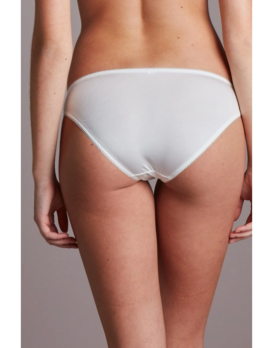 Kadın Ekru Yanlar Dantel Detaylı Külot 22-136