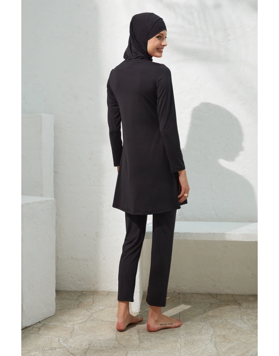 Uzunkol Mayoluk Tesettür Mayo Uzunkol Mayoluk Tesettür Mayo 221915_SIYAH