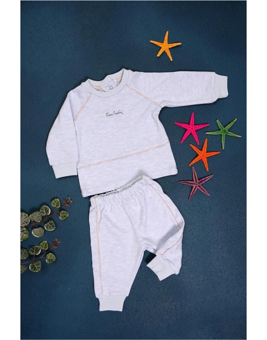 %100 Pamuk Erkek Bebek Çıtçıtlı Belden Lastikli Ikili Takım 302392