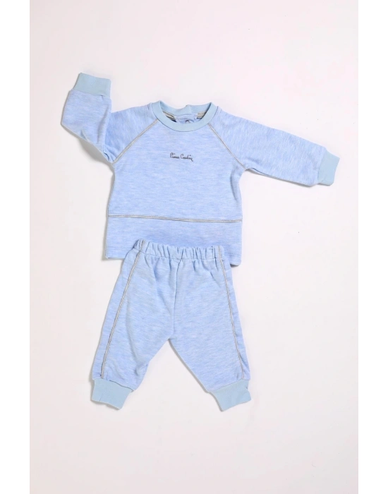 %100 Pamuk Erkek Bebek Çıtçıtlı Belden Lastikli Ikili Takım 302392