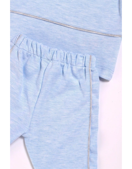 %100 Pamuk Erkek Bebek Çıtçıtlı Belden Lastikli Ikili Takım 302392